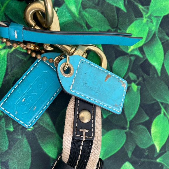 Original COACH Vintage Bag boho style. Black and turquoise. - Picture 2 of 10